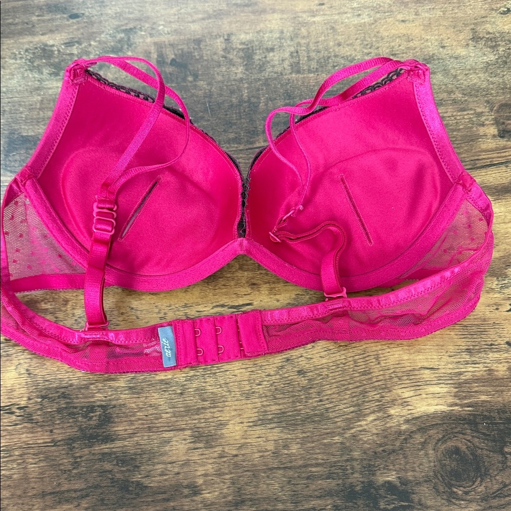 Aerie Fuchsia and Black Embroidered Bra - Picture 3 of 9